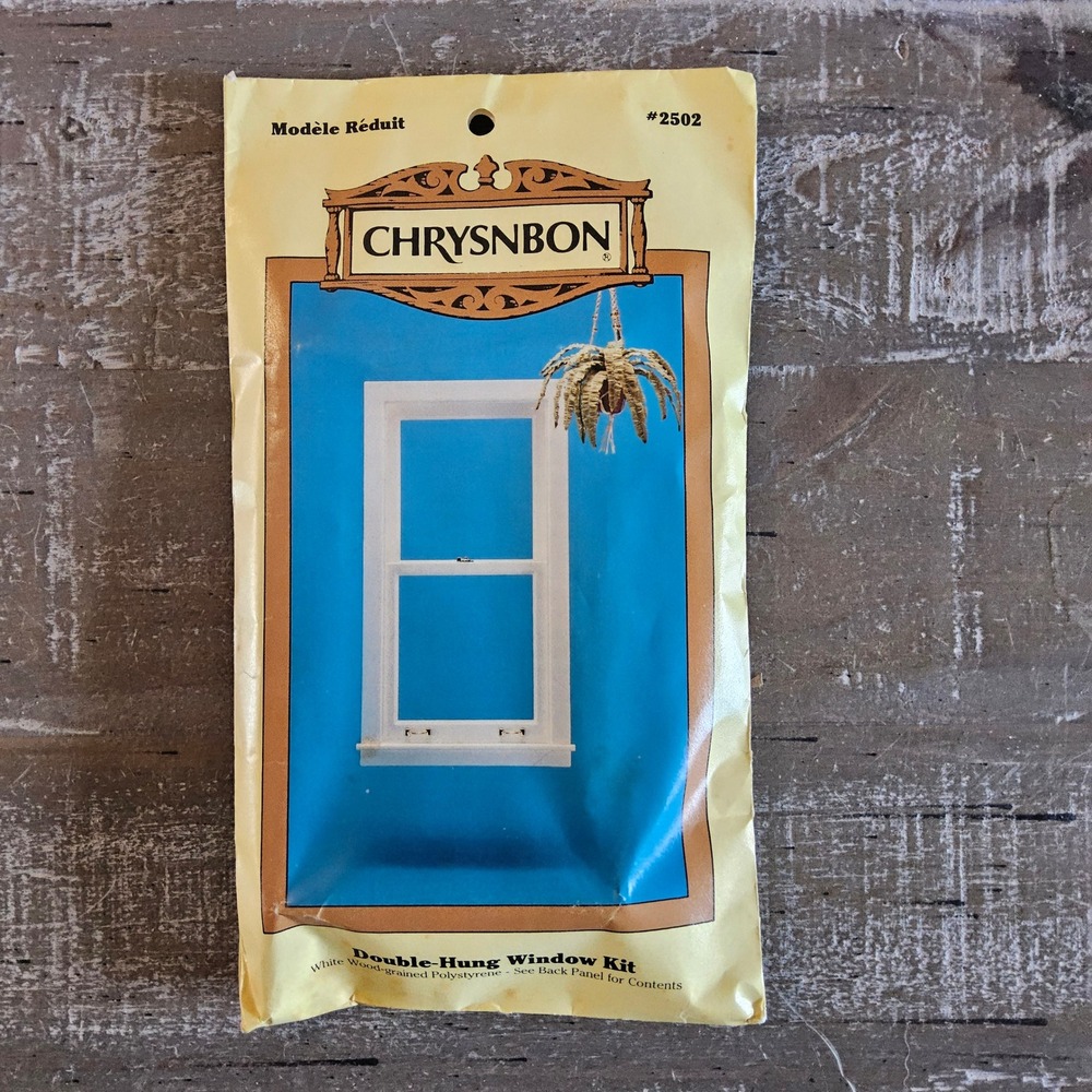 Chrysnbon Double-Hung Window Kit 2502 White Miniature Dollhouse Crafting